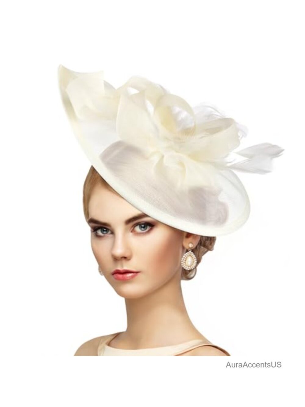 Crescent Fascinator Hat with Hair Clip for Tea Party Derby